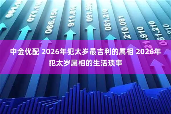 中金优配 2026年犯太岁最吉利的属相 2026年犯太岁属相的生活琐事